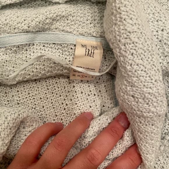 Free People Mint Dolman Sleeve Cotton Sweater - Picture 3 of 3